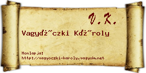 Vagyóczki Károly névjegykártya