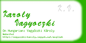 karoly vagyoczki business card